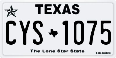 TX license plate CYS1075