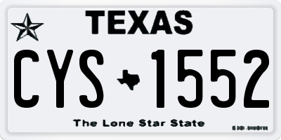 TX license plate CYS1552