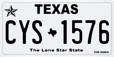 TX license plate CYS1576