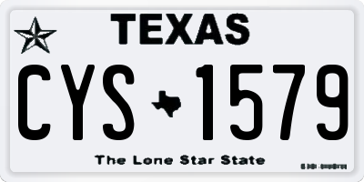 TX license plate CYS1579
