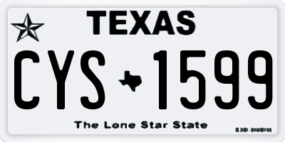 TX license plate CYS1599