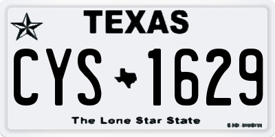TX license plate CYS1629