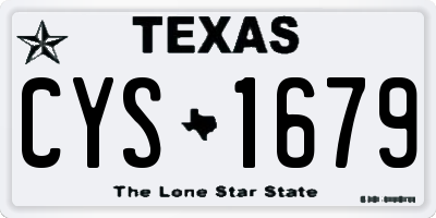 TX license plate CYS1679