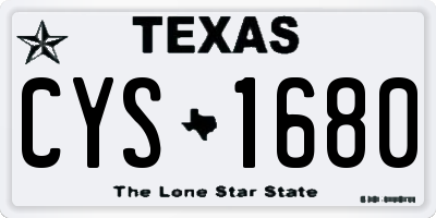 TX license plate CYS1680