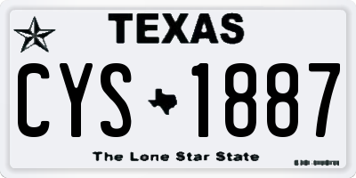 TX license plate CYS1887