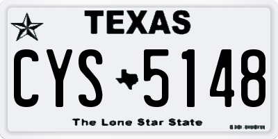 TX license plate CYS5148