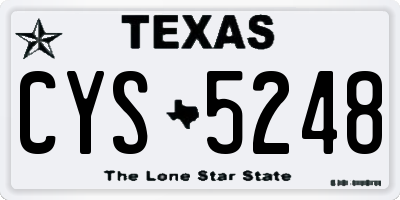 TX license plate CYS5248