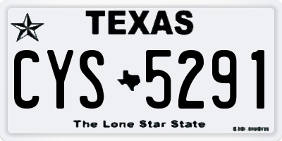 TX license plate CYS5291