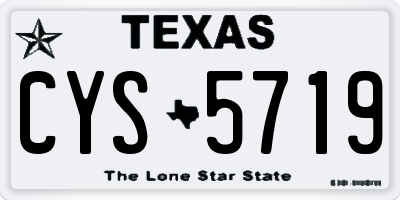 TX license plate CYS5719