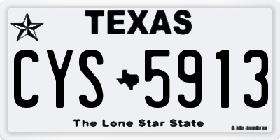 TX license plate CYS5913