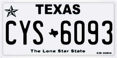 TX license plate CYS6093
