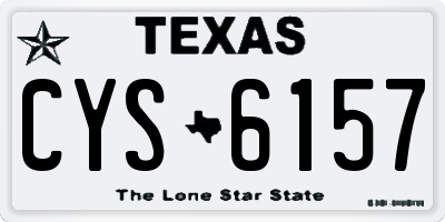TX license plate CYS6157