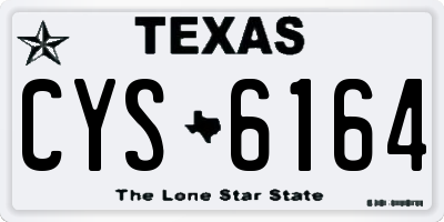TX license plate CYS6164