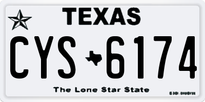 TX license plate CYS6174