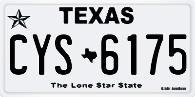 TX license plate CYS6175