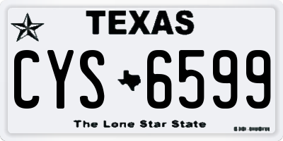 TX license plate CYS6599