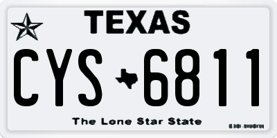 TX license plate CYS6811
