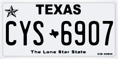 TX license plate CYS6907