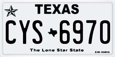 TX license plate CYS6970