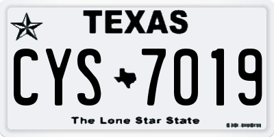TX license plate CYS7019