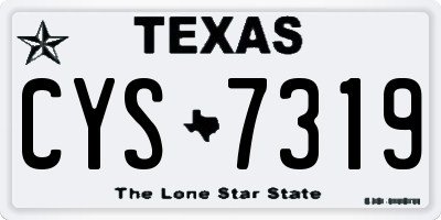 TX license plate CYS7319