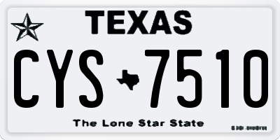 TX license plate CYS7510