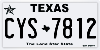 TX license plate CYS7812