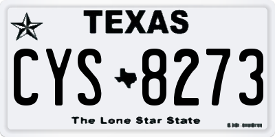 TX license plate CYS8273