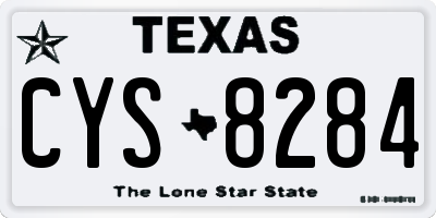 TX license plate CYS8284