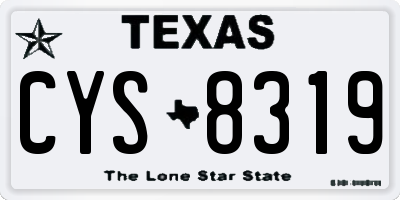 TX license plate CYS8319