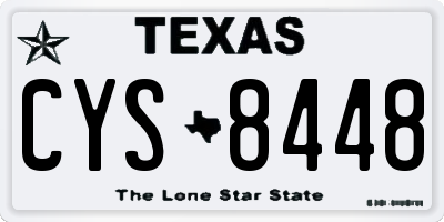 TX license plate CYS8448