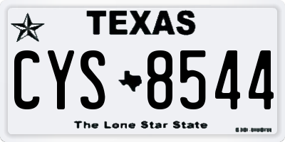 TX license plate CYS8544