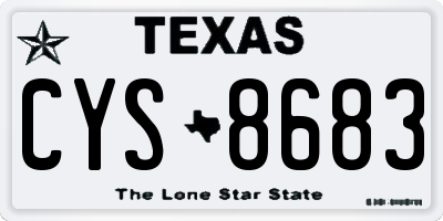 TX license plate CYS8683