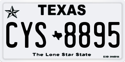 TX license plate CYS8895