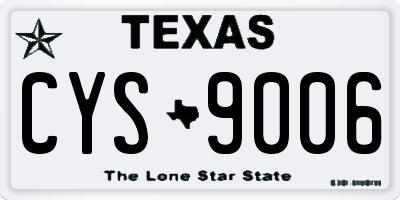 TX license plate CYS9006