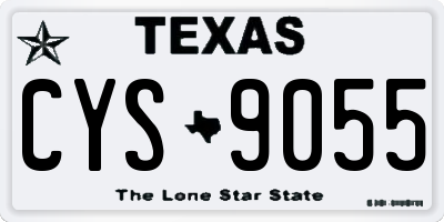 TX license plate CYS9055