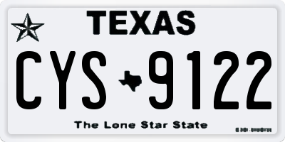 TX license plate CYS9122