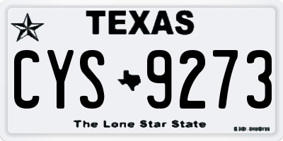 TX license plate CYS9273