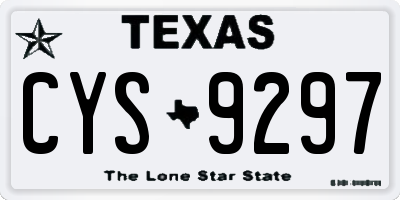 TX license plate CYS9297