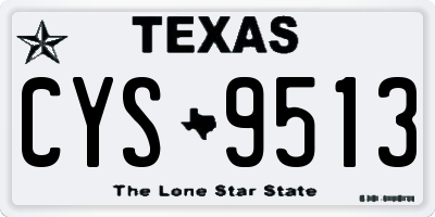 TX license plate CYS9513
