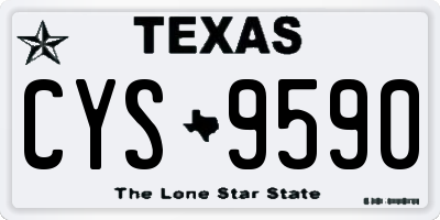 TX license plate CYS9590