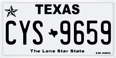 TX license plate CYS9659