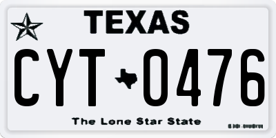 TX license plate CYT0476