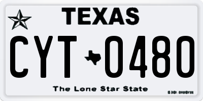 TX license plate CYT0480