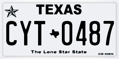 TX license plate CYT0487