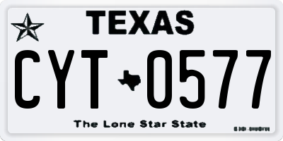 TX license plate CYT0577