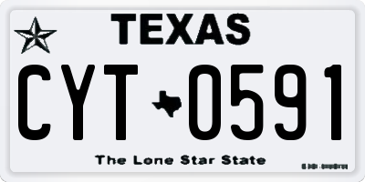 TX license plate CYT0591