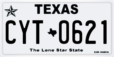 TX license plate CYT0621
