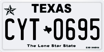 TX license plate CYT0695
