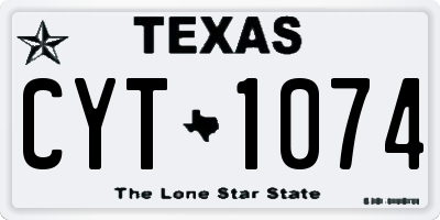 TX license plate CYT1074